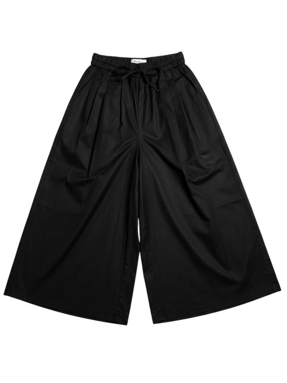 Psophia Vazquez de Castro Black Cotton Poplin Palazzo Pants Size 34 S Wide Leg